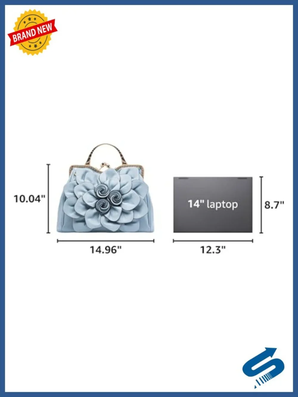 Women's Floral Evening Clutch with Detachable Chain Strap - PU Leather